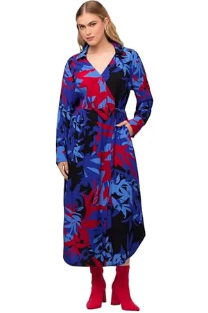 Ulla Popken Vestito Stampa Floreale Abiti, , 52-54 Donna