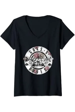 Guns N´Roses Pallottola floreale ufficiale Maglietta con Collo a V