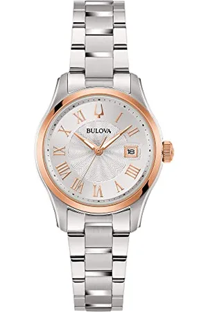 BULOVA Orologio Analogico al Quarzo Donna con Cinturino in Acciaio Inossidabile 98M136