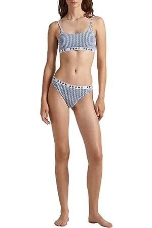 Pepe Jeans LOGO P THONG, Slip a Tanga Donna, (Blue),M