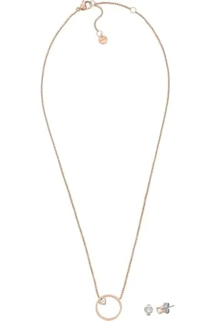 Skagen Kariana SKJB1018SET - Set da donna con collana e orecchini in acciaio inox , Taglia unica, Acciaio inossidabile, Nessuna pietra preziosa