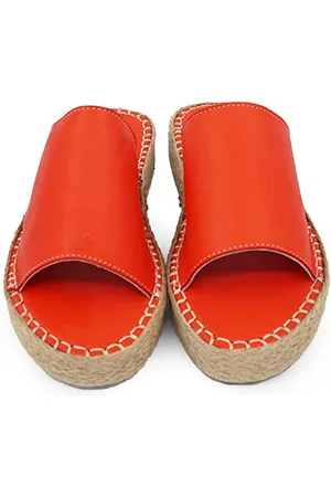 Bonateks Derbtrlk100342, Sandali con Zeppa Donna, Colore: Arancione, 37 EU