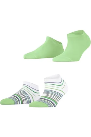 ESPRIT Multi Stripe 2-Pack W SN cotone bassi tinta unita confezione di 2 paia, Calzini corti Donna, (Offwhite 2030), 39-42