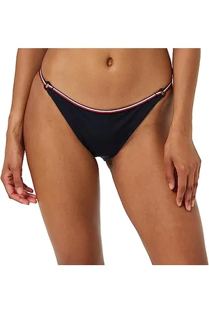 Tommy Hilfiger Slip Bikini Donna con Logo con Bandiere, (Desert Sky), L