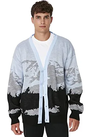 Trendyol Cardigan in Maglia con Scollo a V Standard Uomo Maglione, , M