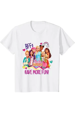 Barbie Bambino T-Shirt Ragazza More Fun, Tante Taglie + Colori Maglietta