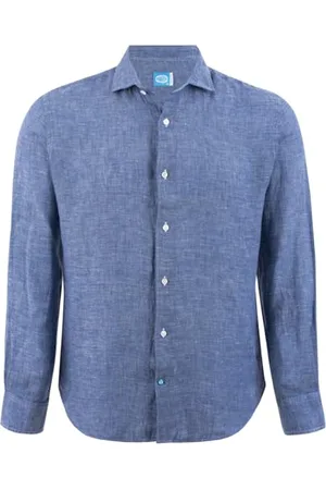 Panareha Camicia da Uomo in Lino Fiji (S)