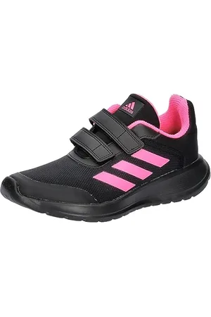 adidas Tensaur Run 2.0 Shoes Kids, Scarpe da Corsa, Core Black/Lucid Pink, 38 EU