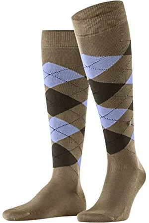 Burlington Manchester M Kh cotone al ginocchio fantasia 1 paio, Calzini lunghi Uomo, , 40-46