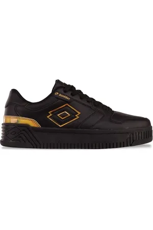 Lotto Scarpe da Ginnastica Donna, Colore: Nero e Oro, 39 EU