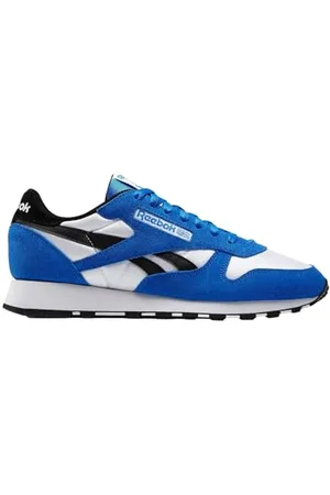 Reebok Classic Leather, Scarpe da ginnastica Unisex - Adulto, KINBLU/CBLACK/FTWWHT, 38.5 EU