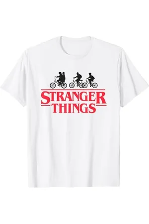 Stranger Things Silhouette Bike Logo Maglietta