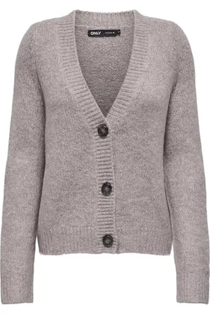 ONLY Onlzoey-Cardigan Nca Knt Regular L/S Maglione, /Dettagli: mélange, L Donna