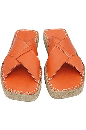 Bonateks Derbtrlky100143, Sandali con Zeppa Donna, Colore: Arancione, 38 EU