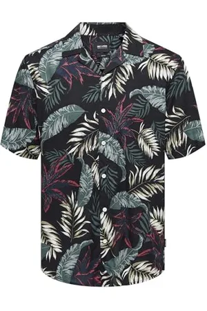 Only & Sons Onswayne Life AOP SS Viscose Shirt Noos Camicia a Maniche Corte, , L Uomo