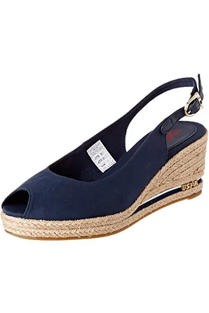 U.S. Polo Assn. Victoria Rope, Sandali con Cinturino alla Caviglia Donna, Blu (Dk Bl 002), 38 EU