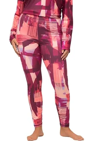 Ulla Popken Leggings da Sci con Motivo Astratto, , 52-54 Donna