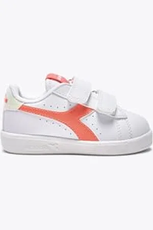 Diadora Game P TD Girl, Scarpe da Ginnastica Bambina, Fusion Coral/White, 23 EU
