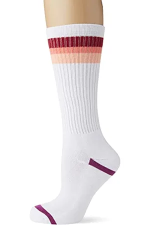 UGG W Clare Three Stripe Crew Sock Calzini a Tre Strisce, Prugna Dolce Multi, Etichettalia Unica Donna, 36-41 EU