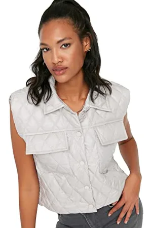Trendyol Gilet Normale con Colletto con Risvolto Maglione, , M Donna