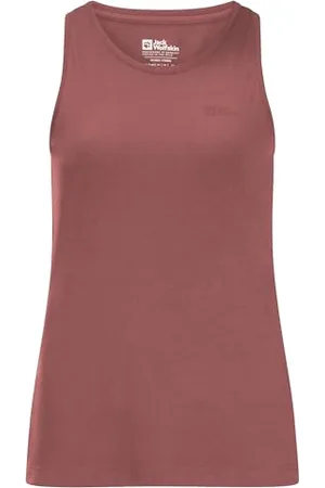 Jack Wolfskin Canotta in Rilievo W Camicia, Burro di Mela, XS Donna
