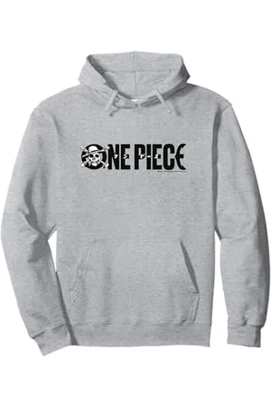 Onepiece Black & White Cappello di paglia Pirati Logo Anime Kanji Felpa con Cappuccio