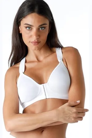 Lovable Reggiseno Sportivo Alto Impatto, Allacciatura Frontale, Microfibra Tecnica e Cotone Interno, T-Back, Sostegno, Active Comfort Donna, , 34 / 3B