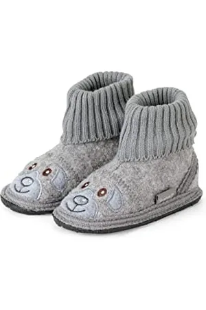 Sterntaler Pantofole bimbi, Pantofole Unisex - Bambini, Grigio (Rauchgrau 566), 23/24 EU