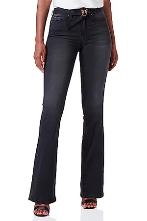 Pinko Flora Flare Denim Black Blk ST