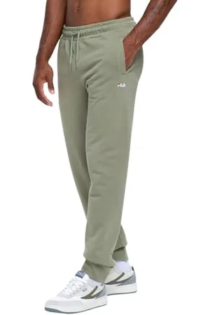 Fila Braives Pantaloni Eleganti da Uomo, Verde Olio, XS