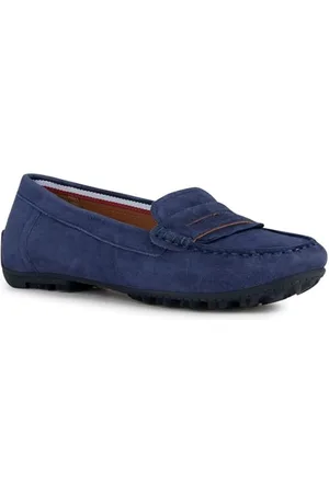 Geox D Cosmopolis + Grip, Moccasin Donna, Blu (Navy), 36 EU
