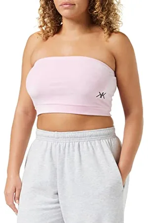 KENDALL + KYLIE KENDALL & KYLIE K&K W Active Velvet Strapless Top KKW351653 Maglietta da Yoga, , Small Donna