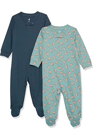 Amazon Pagliaccetto con Piedi in Cotone Biologico (precedentemente Amazon Aware) Unisex Bimbi, Pacco da 2, , Prematuro