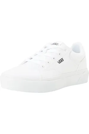 Vans Seldan Platform, Scarpe da Ginnastica, Canvas White/Black, 31.5 EU