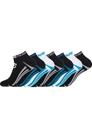 Freegun Calzini uomo Cotone, set di 7 Calze Sportive Uomo, sostenibili e allenamento, Nero, Blu, Bianchi, Taglie 39/42