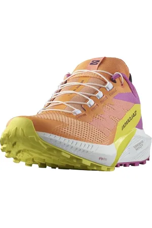 Salomon Sense Ride Scarpe da Trail Running da Donna, Ammortizzazione e reattività, Grip versatile, Tomaia leggera, Bird Of Paradise/White/Sulphur Spring, 36 2/3 EU