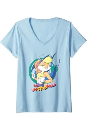 LOONEY TUNES Lola Bunny Unstoppable Maglietta con Collo a V