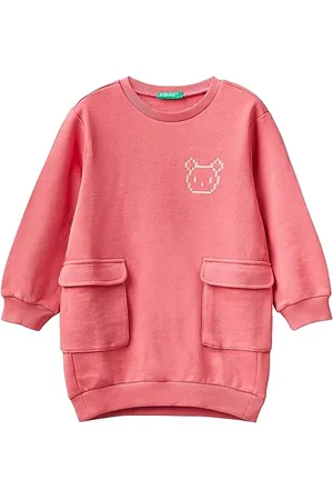 Benetton Vestito 3j68gv00j, Vestito Bambine e ragazze, Ciclamino 11F, 90