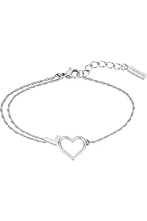 Lacoste Braccialetto a catena da donna Collezione VOLTE in Acciaio Inossidabile, (Silver), Taglia Unica