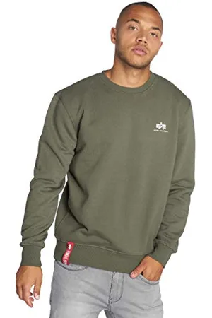 Alpha Industries Basic Sweater Felpa con Logo Piccolo da Uomo Maglione