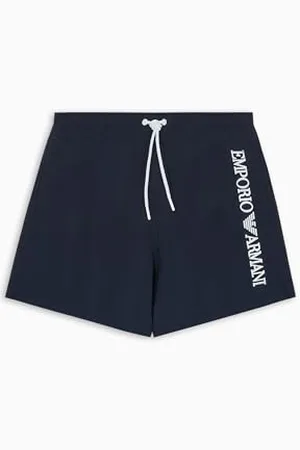 Emporio Armani Embroidery Logo Swim Boxer, Boxer Uomo, (Navy Blue), 48