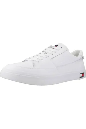 Tommy Hilfiger Uomo Sneakers Vulcanizzate Scarpe, (White), 44