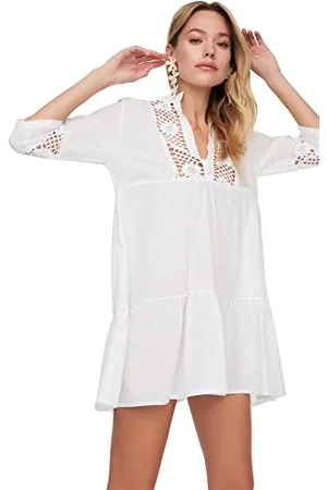 Trendyol Abito da Spiaggia in Pizzo Voile Dress, , 46 Donna