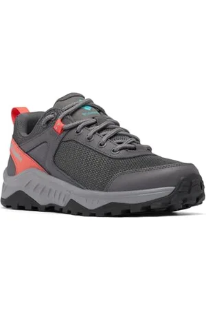 Columbia Trailstorm Ascend WP, Scarpe da trekking ed escursionismo a vita bassa Donna, Dark Grey/Red Coral , 36 EU