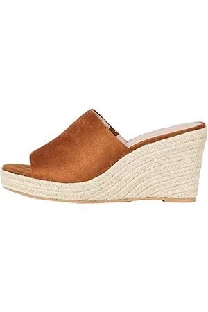 FIND FIND High Wedge Espadrille - Espadrillas Donna, Marrone (Tan), 39 EU