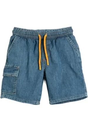 Koton Jean Short Cargo Pockets Elastic Waistband Drawstring Cotton, Pantaloncini