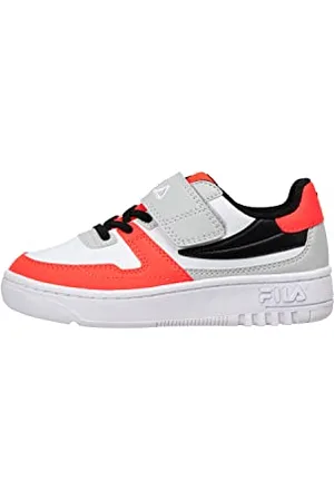 Fila Fxventuno Velcro Kids, Scarpe da ginnastica Unisex - Bambini e ragazzi, Grigio (Gray Violet Fiery Coral), 29 EU