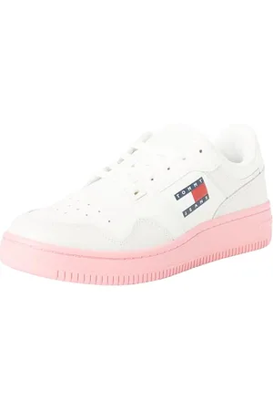 Tommy Hilfiger TJW Retro Basket Ess EN0EN02505, Sneaker con Suola Cupsole Donna, Rosa (Ecru/Pink Alert), 37 EU