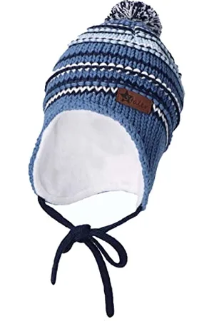 Sterntaler Jungen GOTS - Berretto con Pompon a Righe, Colore: , Taglia 49