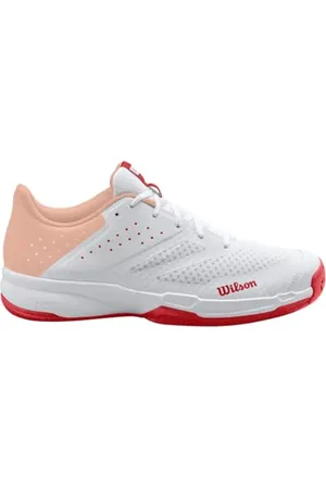 Wilson Kaos Stroke 2.0, Tennis Shoe Donna, White/Peach Parfait/Infrared, 41 1/3 EU
